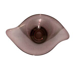 VIntage Viking Glass Mid Century Modern Amethyst Purple Epic Bon Bon Dish 8"